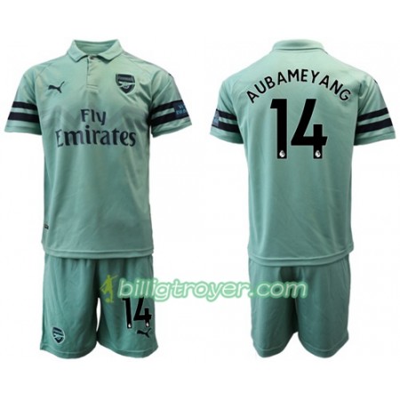 Billige Fotballdrakter Arsenal Aubameyang 14 Barn Tredjedraktsett 2018/19 Kortermet